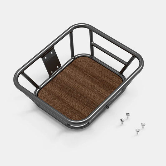 Front Bike Basket for Seta Electric Bike, Durable Removable Cargo Basket with Mounting Hardware